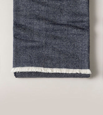 Plaid en laine baby alpaga Bleu nuit