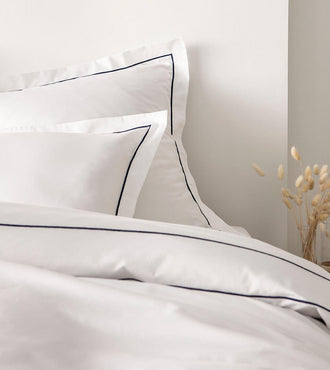Housse de couette satin bourdon Bourdon bleu