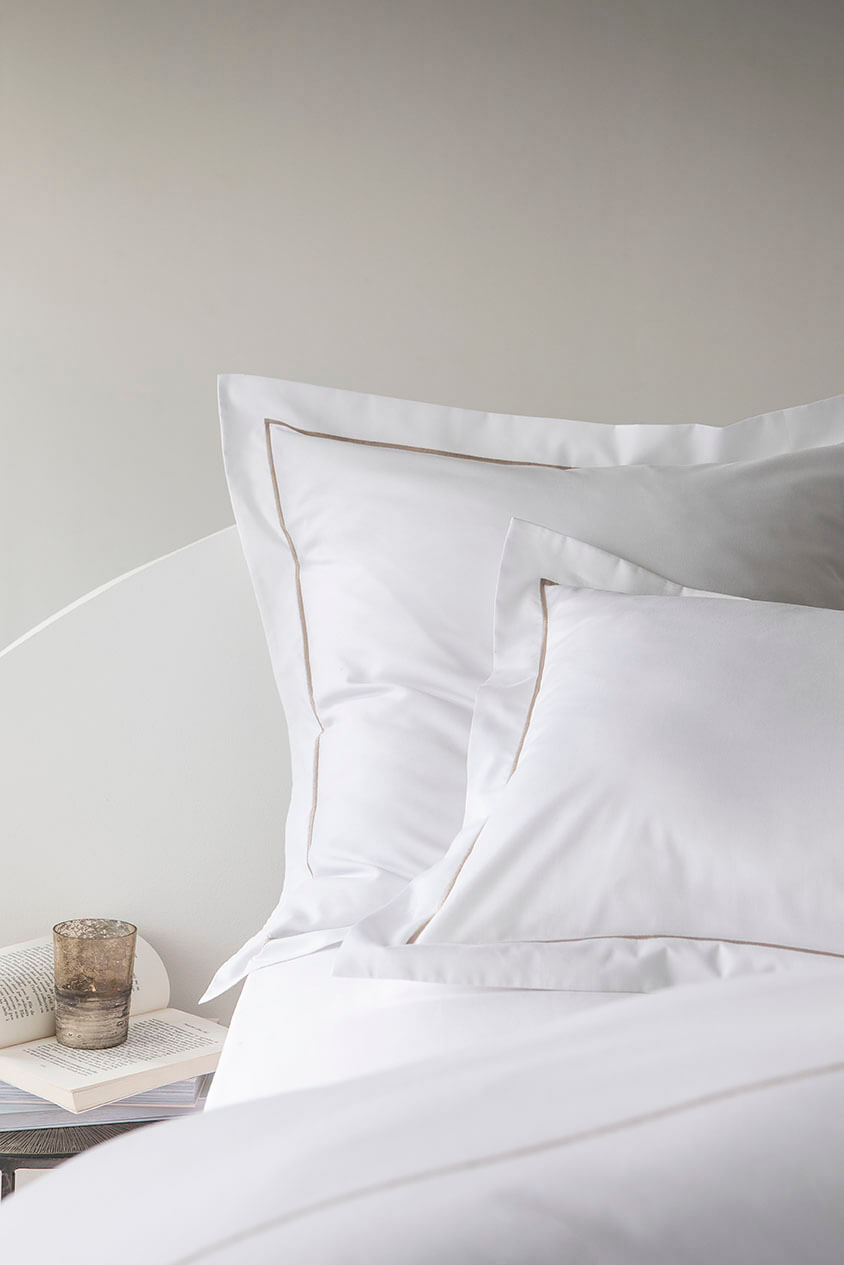 Housse de couette satin bourdon Bourdon greige