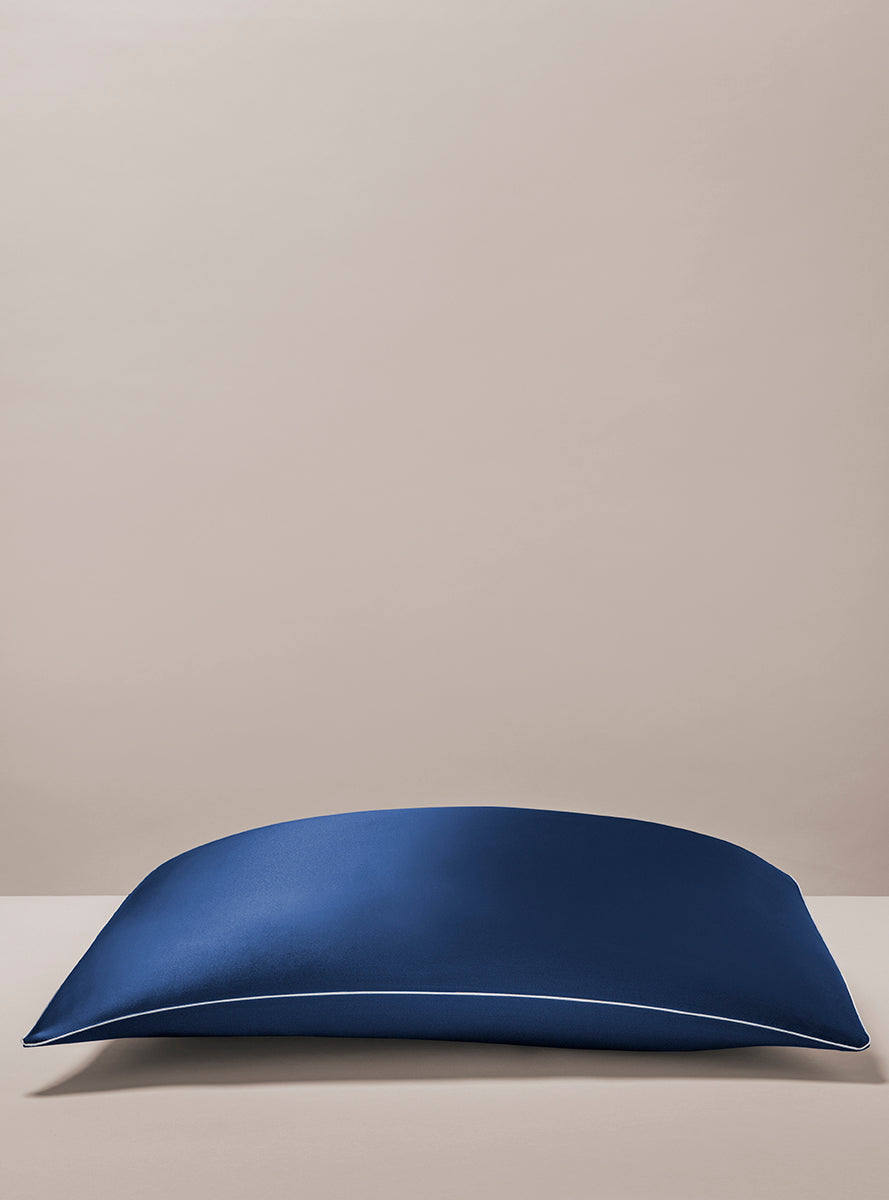 Taie d'oreiller en pure soie de mûrier Bleu minuit