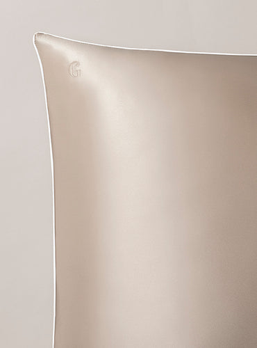Taie d'oreiller en pure soie de mûrier Champagne