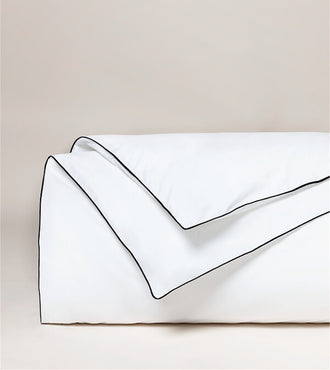 Housse de couette passepoil satin Passepoil noir