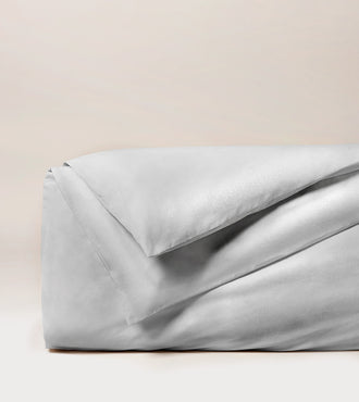 Housse de couette satin unie Gris acier