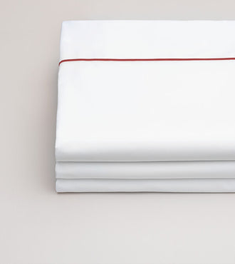 Drap plat bourdon percale Bourdon bordeaux