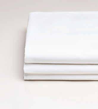 Drap housse percale bonnet 40 cm Blanc frais