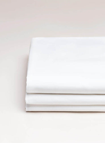 Drap housse satin bonnet 40 cm Blanc pur