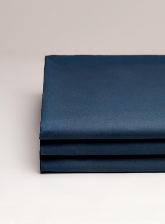 Drap housse percale bonnet 40 cm Bleu minuit