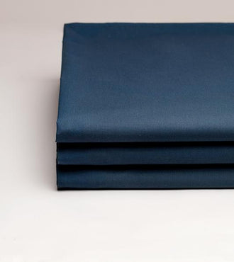 Drap housse percale bonnet 40 cm Bleu minuit