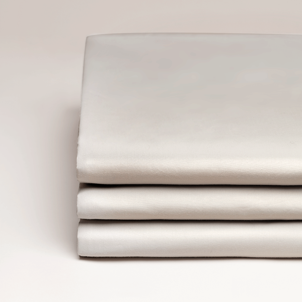 Drap plat satin uni Greige