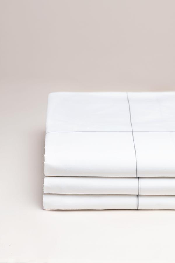 Drap plat percale uni Carreaux
