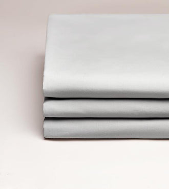 Drap plat percale uni Gris moiré