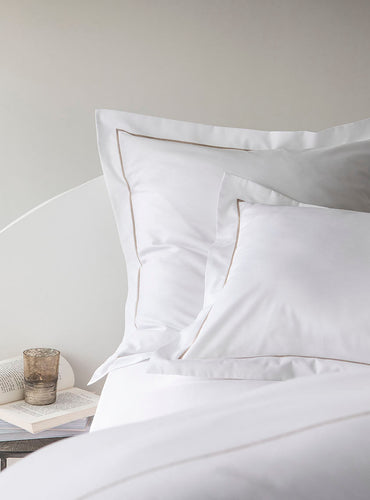 Drap plat bourdon satin Bourdon greige