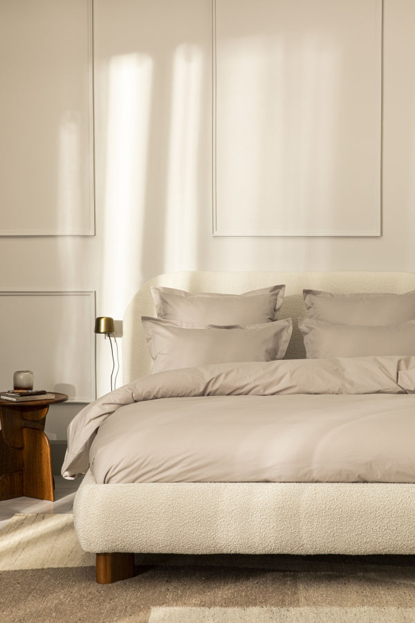 Parure de lit percale unie Blanc frais