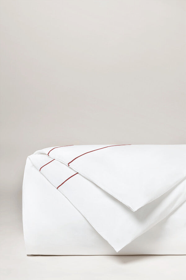Housse de couette bourdon percale Bourdon bordeaux