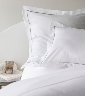Housse de couette satin bourdon Bourdon gris acier