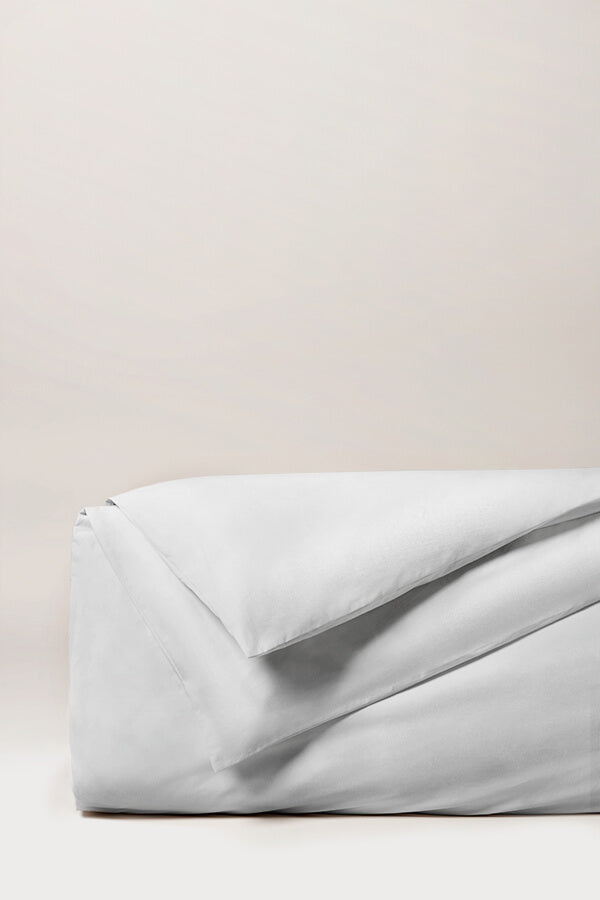 Housse de couette percale unie Gris moiré