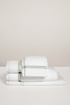 Serviette de toilette bourdon Blanc vert
