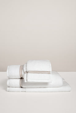 Serviette de toilette bourdon Blanc beige