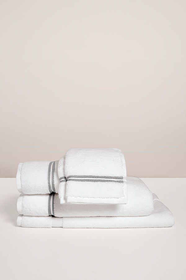 Serviette de toilette bourdon Blanc gris