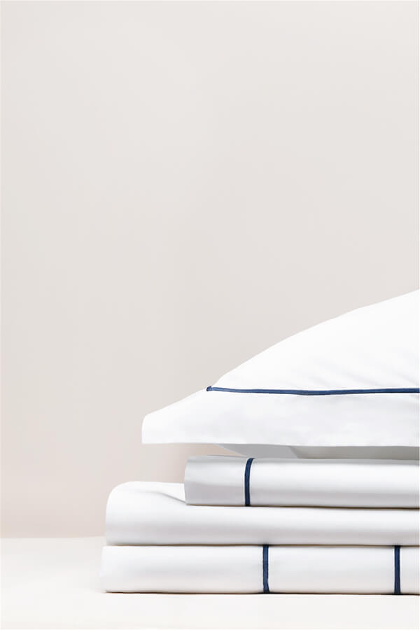 Parure de lit percale bourdon Bourdon bleu