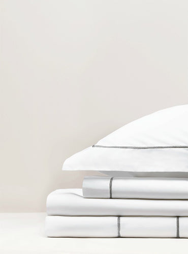 Parure de lit satin bourdon Bourdon gris acier