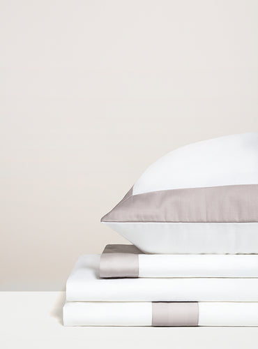 Parure de lit satin bicolore Bicolore greige