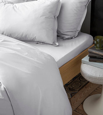 Drap housse percale bonnet 40 cm Gris moiré