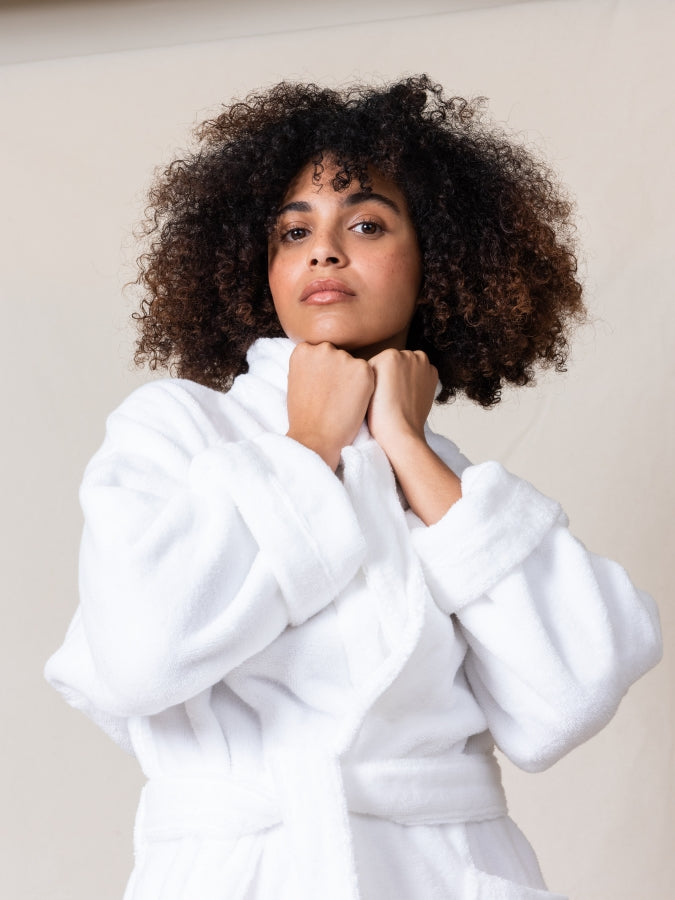 Peignoir de bain uni Blanc pur