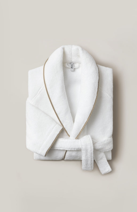 Peignoir de bain bourdon Blanc beige