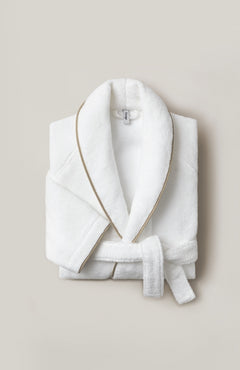 Peignoir de bain bourdon Blanc beige