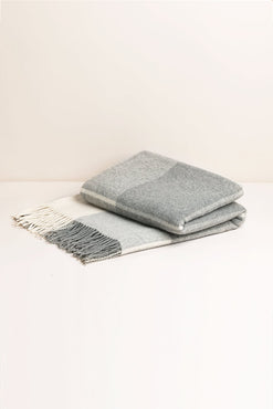 Plaid pure laine de mérinos Gris