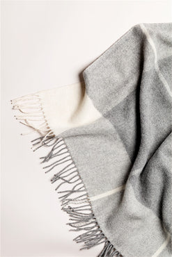 Plaid pure laine de mérinos Gris