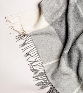 Plaid pure laine de mérinos Gris