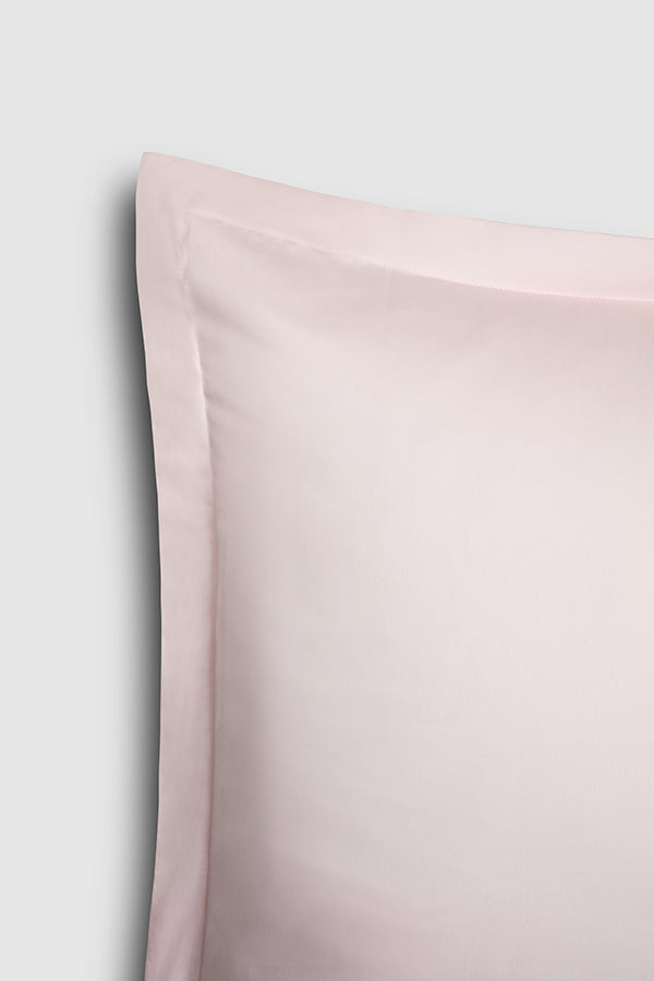 Set de 2 taies d'oreillers satin Rose poudre