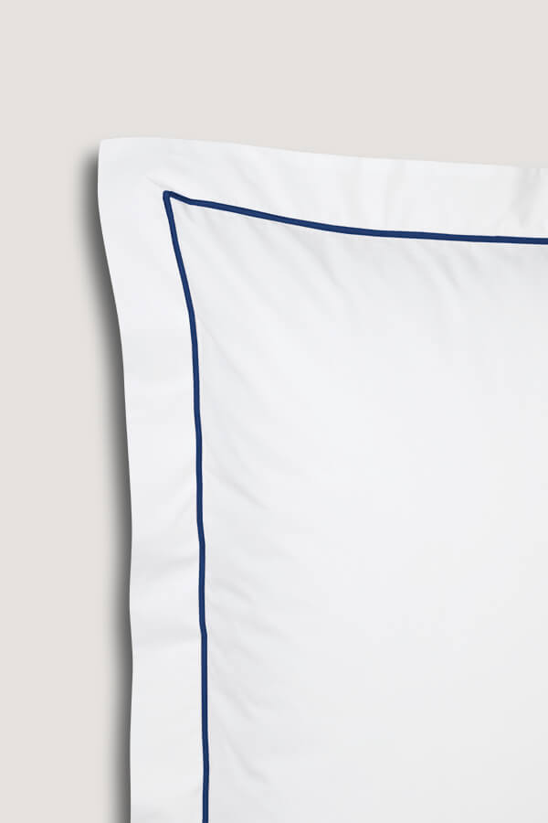 Set de 2 taies d'oreillers bourdon satin Bourdon bleu