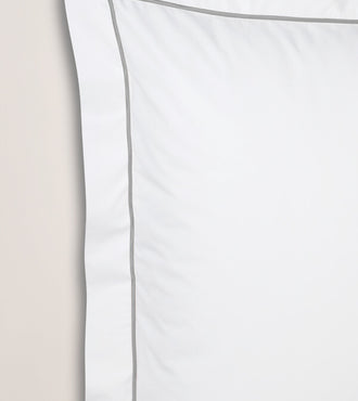 Set de 2 taies d'oreillers bourdon satin Bourdon gris acier