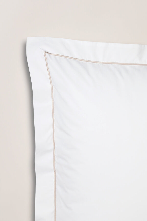 Set de 2 taies d'oreillers bourdon satin Bourdon greige