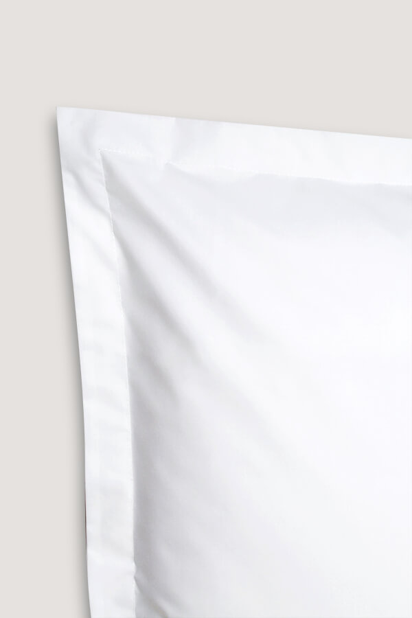 Set de 2 taies d'oreillers percale Blanc frais
