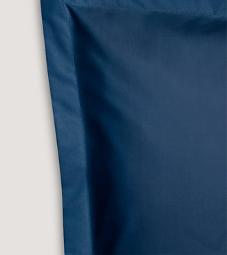 Set de 2 taies d'oreillers satin Bleu minuit