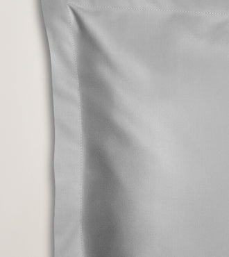 Set de 2 taies d'oreillers satin Gris acier