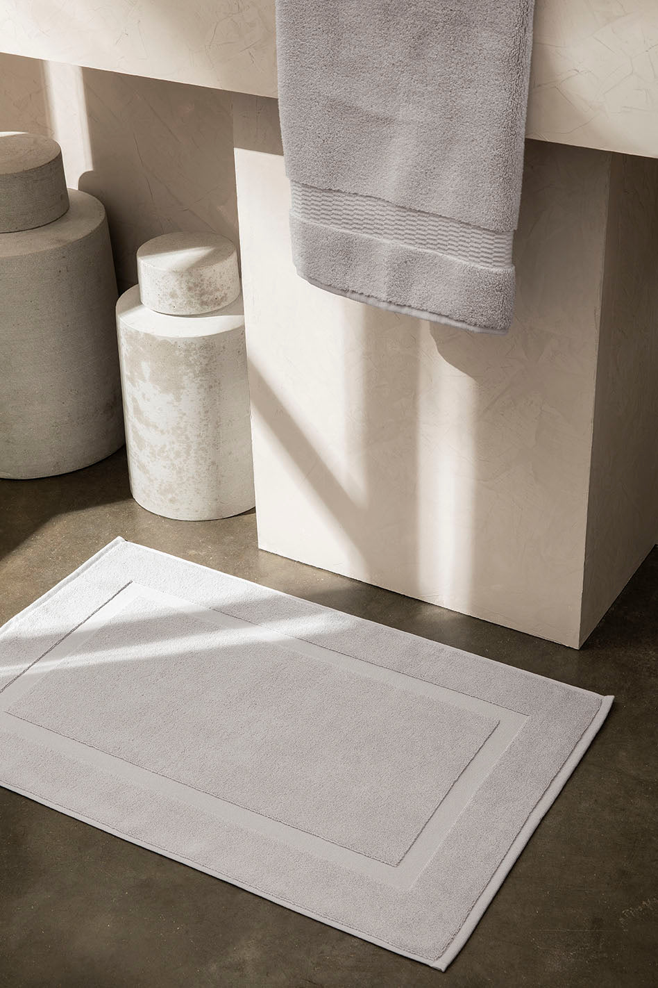 Tapis de bain Gris galet